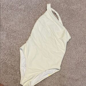 Summersalt One-Shoulder Cream Swimsuit